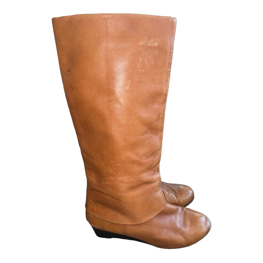 RUDSAK congac mid-calf wedge boot | size 38/7.5US | 1.5 inch heel